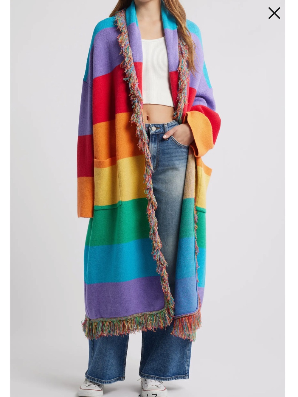 ISO dressed in lala luxe fringe cardigan